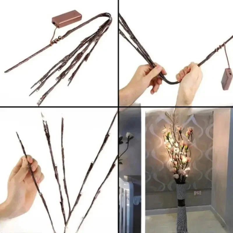 Árvore de Natal LED com Galhos Iluminados para Decoração Offertaza