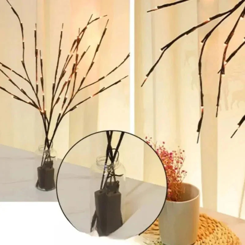 Árvore de Natal LED com Galhos Iluminados para Decoração Offertaza