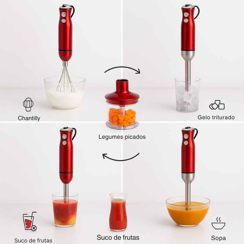 Multi Processador de Alimentos 12 em 1 - 600W Profissional - Offertaza