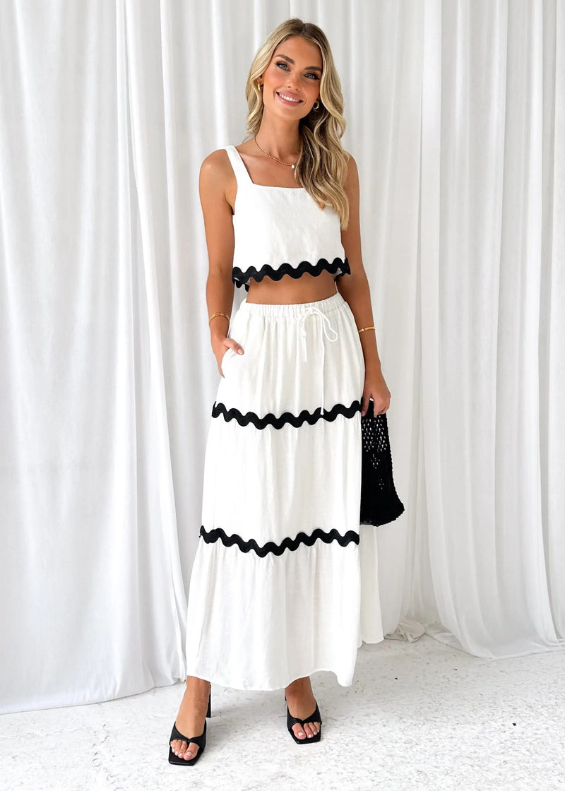 Conjunto Cropped e Saia Longa Beatriz - Essenza