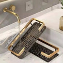 Organizador de Banheiro em Alumínio Sem Furar para Shampoo e Toalhas Offertaza