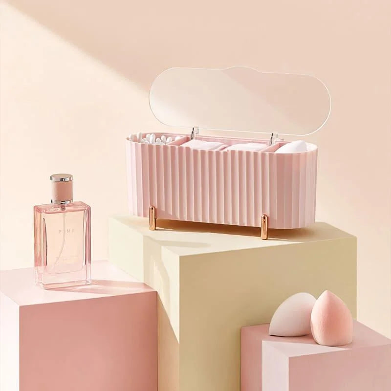 Organizador de Maquiagem Porta Esponja e Algodão com Design Luxuoso Offertaza