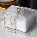 Organizador Porta Cotonete e Algodão Acrílico para Banheiro e Quarto Offertaza