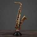 Ornamento Decorativo de Resina Violino e Saxofone Dourado Offertaza