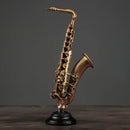 Ornamento Decorativo de Resina Violino e Saxofone Dourado Offertaza