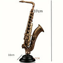 Ornamento Decorativo de Resina Violino e Saxofone Dourado Offertaza