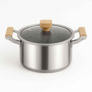 Panela de Aço Cirúrgico Alemã Premium com Tampa de Vidro