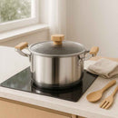 Panela de Aço Cirúrgico Alemã Premium com Tampa de Vidro