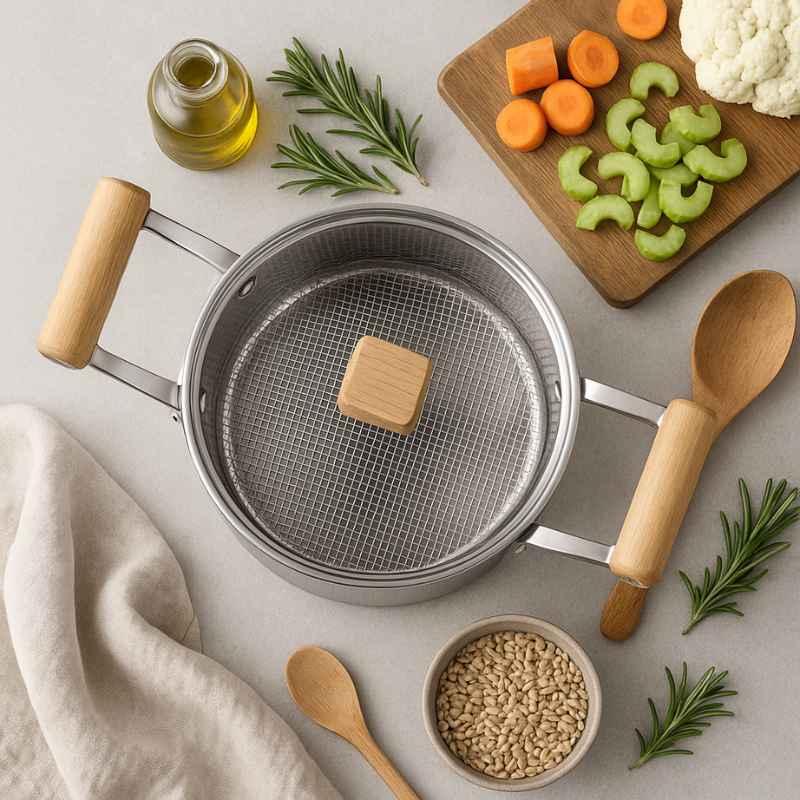 Panela de Aço Cirúrgico Alemã Premium com Tampa de Vidro