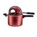 Panela de Pressão com Visor 4,5L Antiaderente - Vermelha