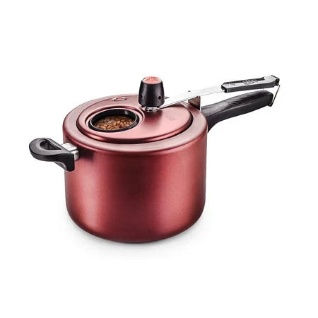 Panela de Pressão com Visor 4,5L Antiaderente - Vermelha