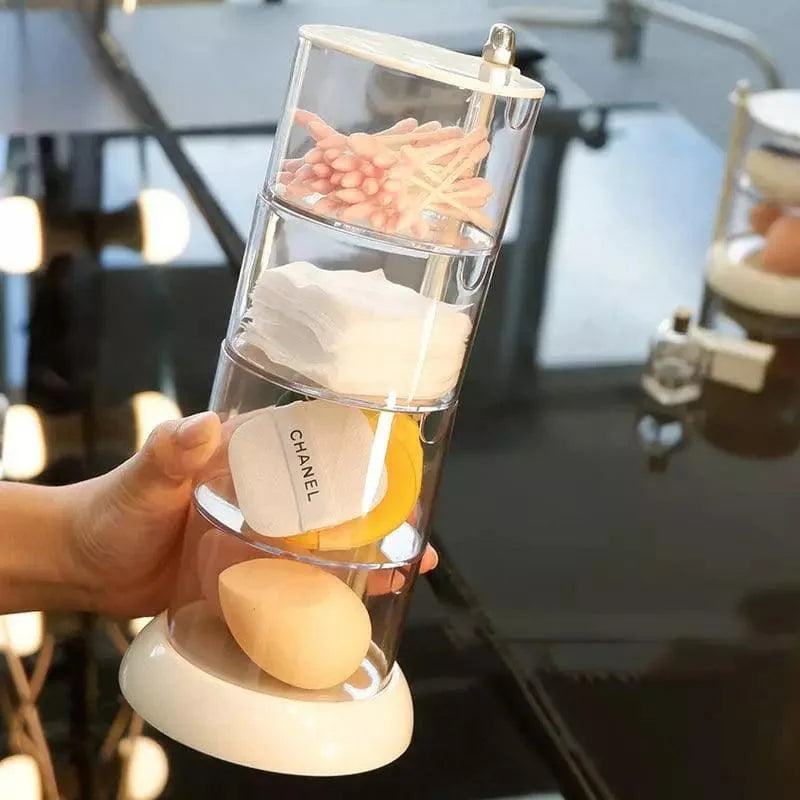 Organizador de Maquiagem Porta Esponja com Design Empilhável e Moderno Offertaza