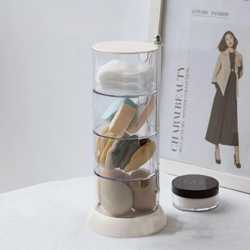 Organizador de Maquiagem Porta Esponja com Design Empilhável e Moderno Offertaza