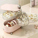 Porta Joias Organizador Transparente com Divisórias e Design Moderno Offertaza