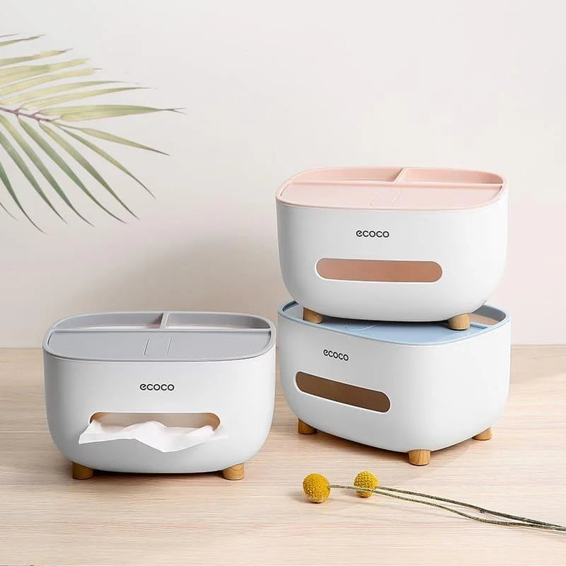 Dispenser Porta Lenço e Papel com Compartimento Multifuncional para Banheiro Offertaza