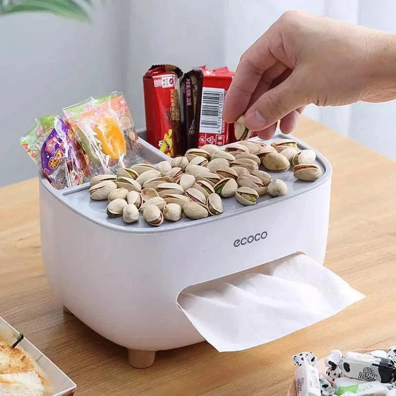 Dispenser Porta Lenço e Papel com Compartimento Multifuncional para Banheiro Offertaza