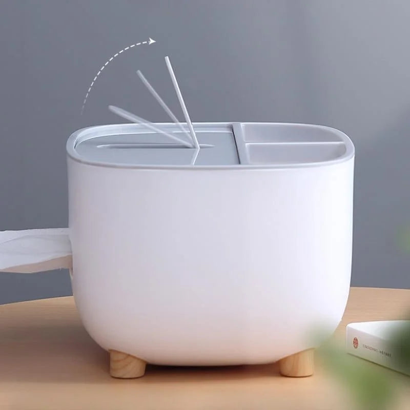 Dispenser Porta Lenço e Papel com Compartimento Multifuncional para Banheiro Offertaza