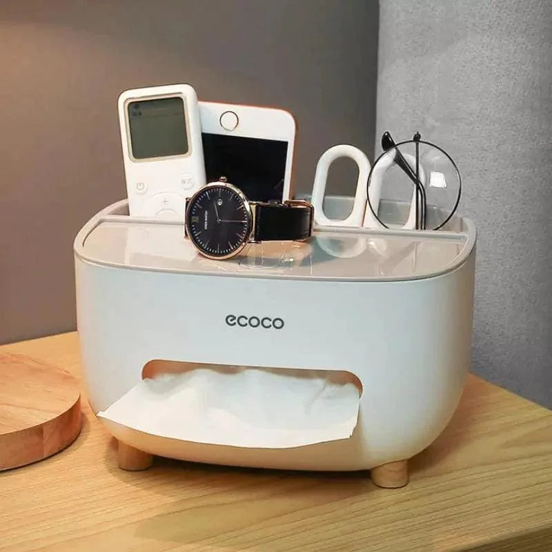 Dispenser Porta Lenço e Papel com Compartimento Multifuncional para Banheiro Offertaza