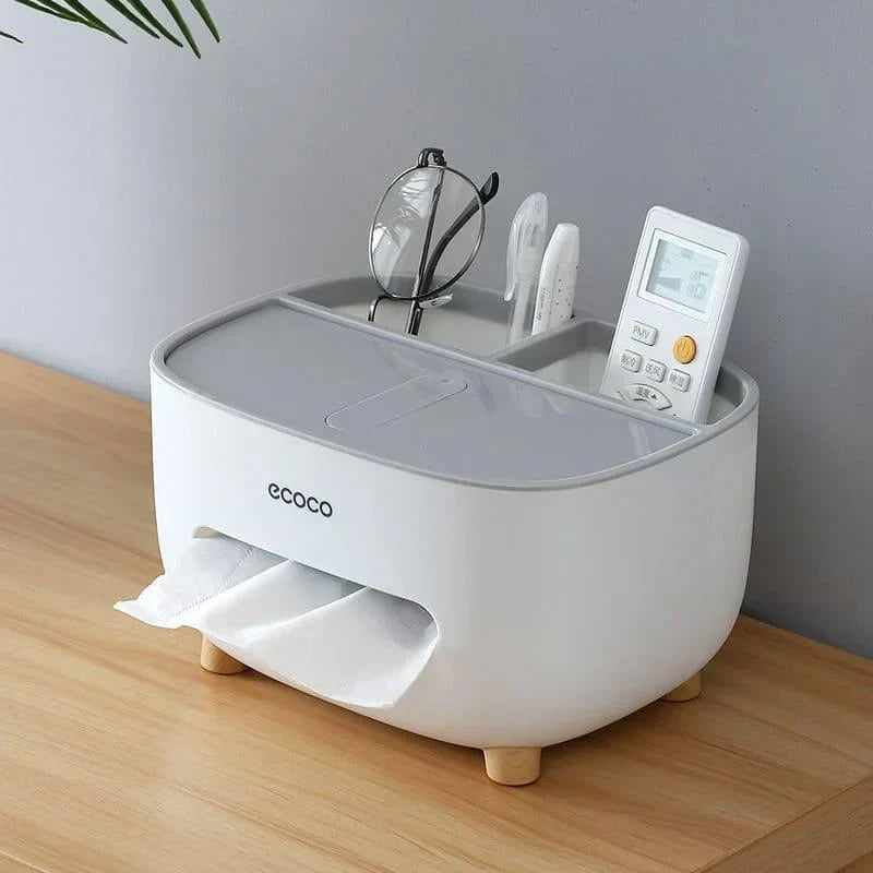 Dispenser Porta Lenço e Papel com Compartimento Multifuncional para Banheiro Offertaza