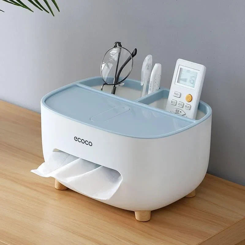 Dispenser Porta Lenço e Papel com Compartimento Multifuncional para Banheiro Offertaza