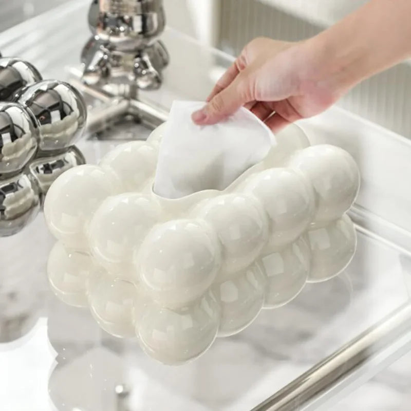 Porta Lenços de Papel Retangular em Cerâmica para Mesa Offertaza