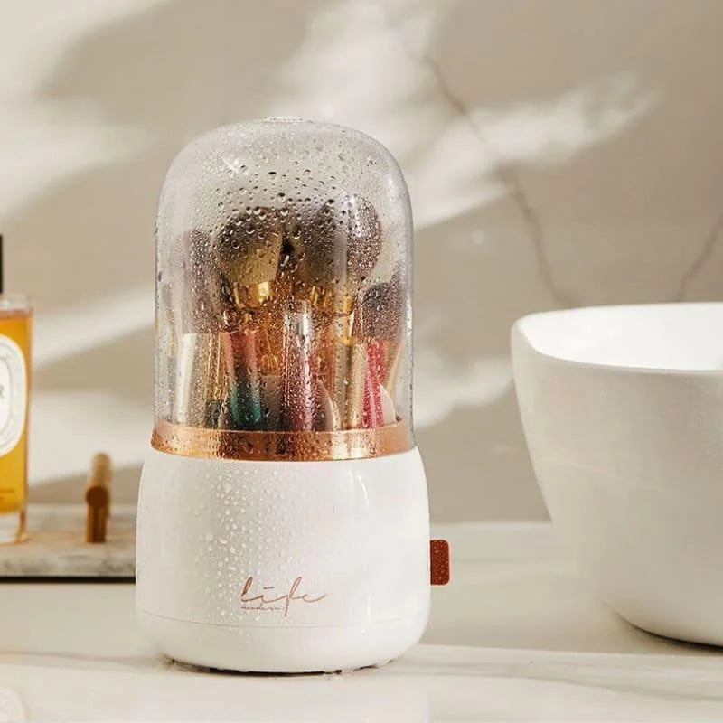 Organizador Porta Pincéis de Maquiagem Giratório com Design Moderno Offertaza