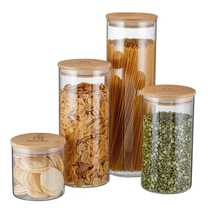 Pote Hermético Electrolux Bambu – Kit 4 Peças para Organização