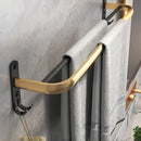 Prateleira de Banheiro em Alumínio com Ganchos e Porta-Papel Offertaza