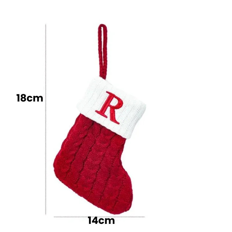 Enfeite Meias de Natal Letras do Alfabeto Offertaza