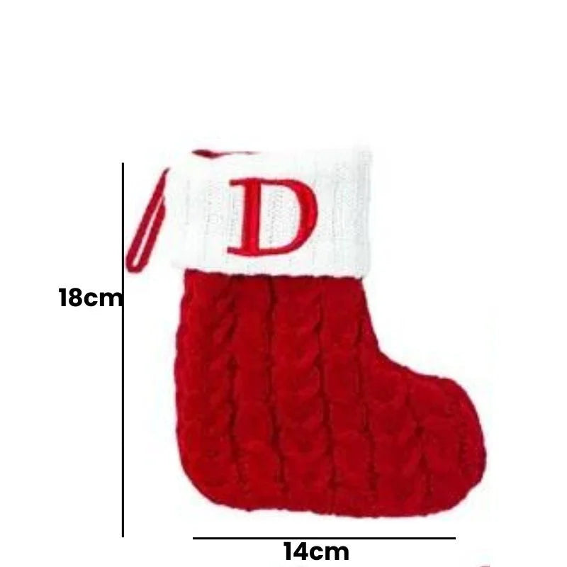 Enfeite Meias de Natal Letras do Alfabeto Offertaza