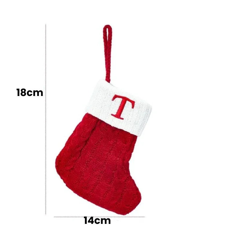 Enfeite Meias de Natal Letras do Alfabeto Offertaza