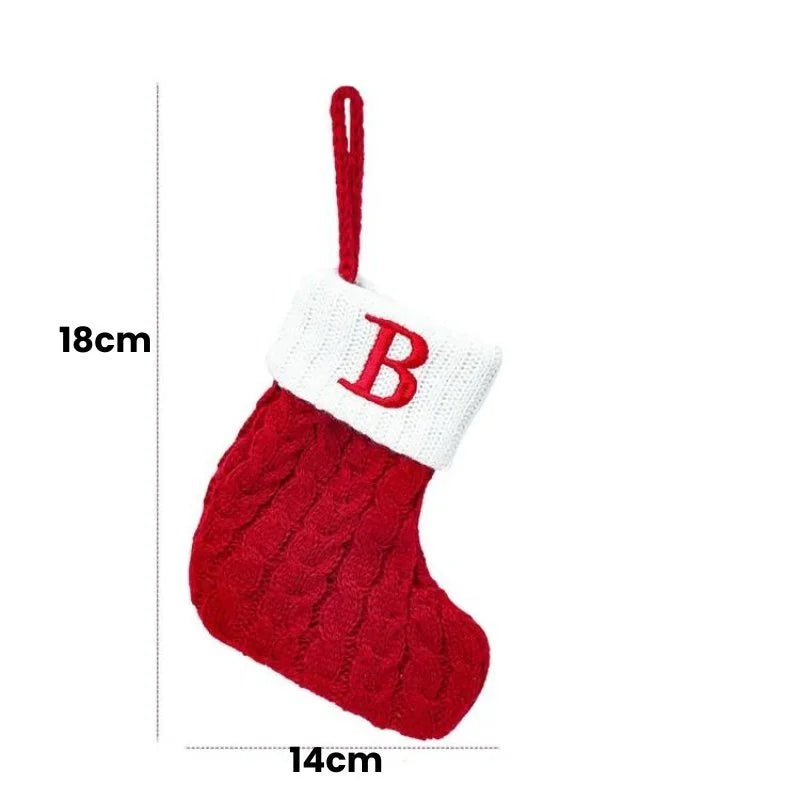 Enfeite Meias de Natal Letras do Alfabeto Offertaza