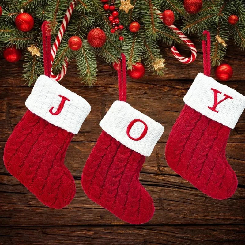 Enfeite Meias de Natal Letras do Alfabeto Offertaza