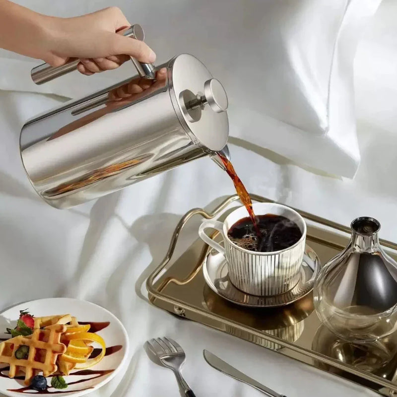 Prensa Francesa Inox Parede Dupla 700ml - Offertaza