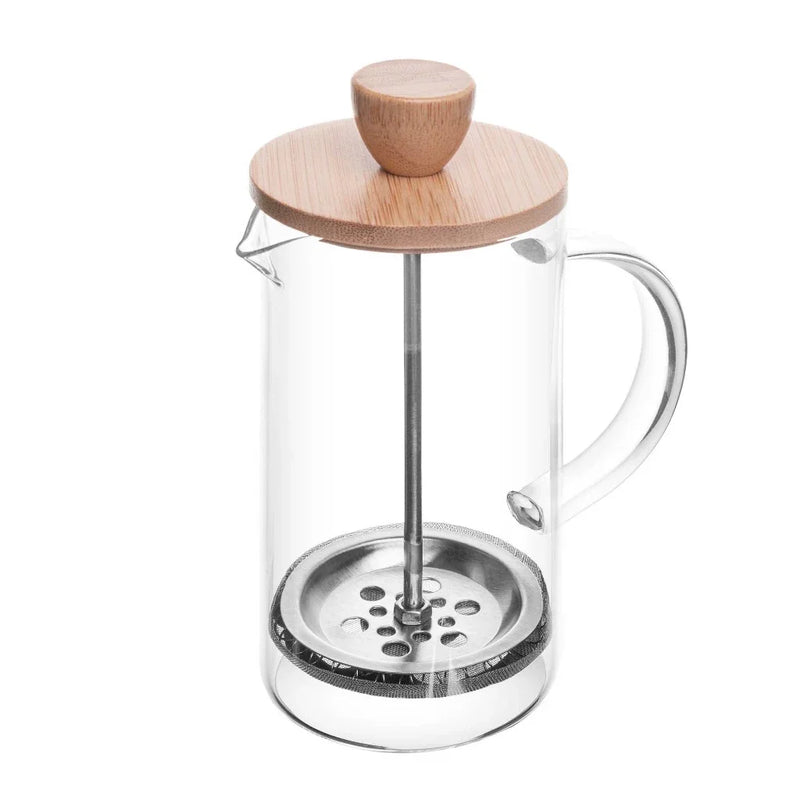 Prensa Francesa Borossilicato com Tampa de Bambu 600ml - Offertaza