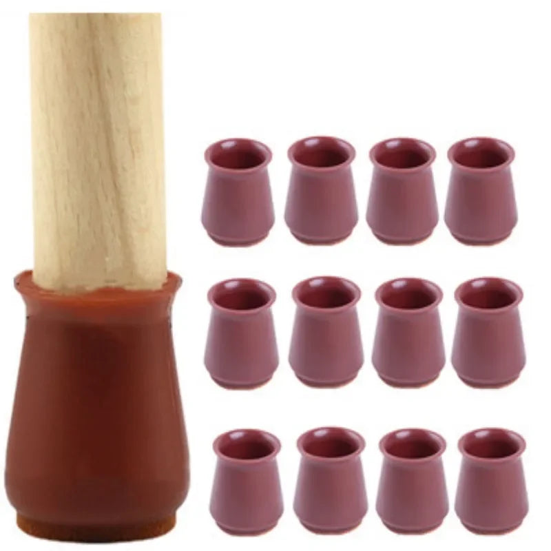 Protetor de Pés de Cadeira e Mesa em Silicone com Feltro Antiderrapante Offertaza