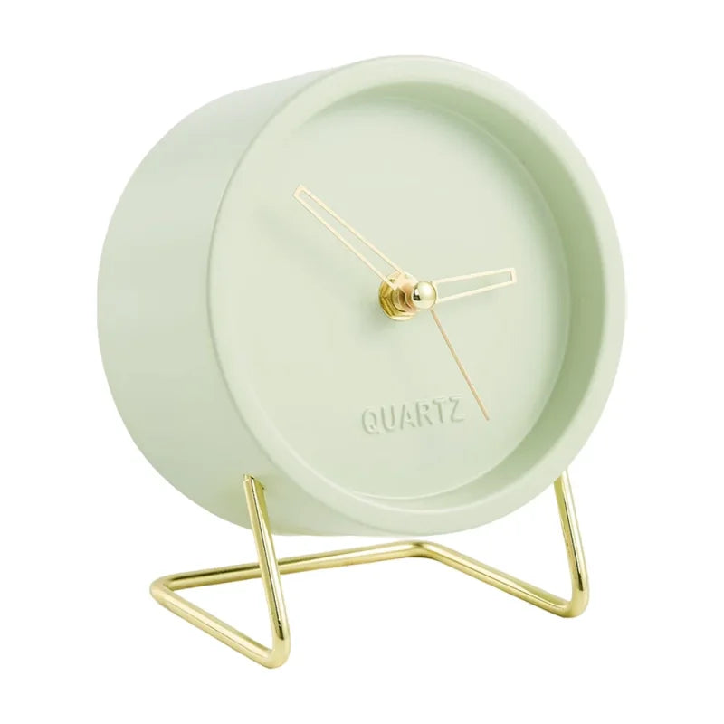 Relógio de Mesa Metálico Estilo Nórdico para Escritório e Quarto Offertaza