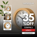 Relógio Despertador de Madeira Silencioso para Mesa Offertaza