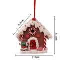 Enfeite de Natal Rústico Pingente de Casinhas para Árvore Offertaza