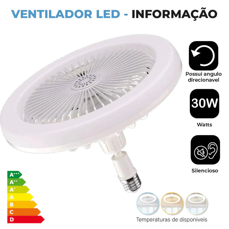 (COMPRE 1 LEVE 2) Luminária LED com Ventilador - OFERTA MÊS DO CONSUMIDOR