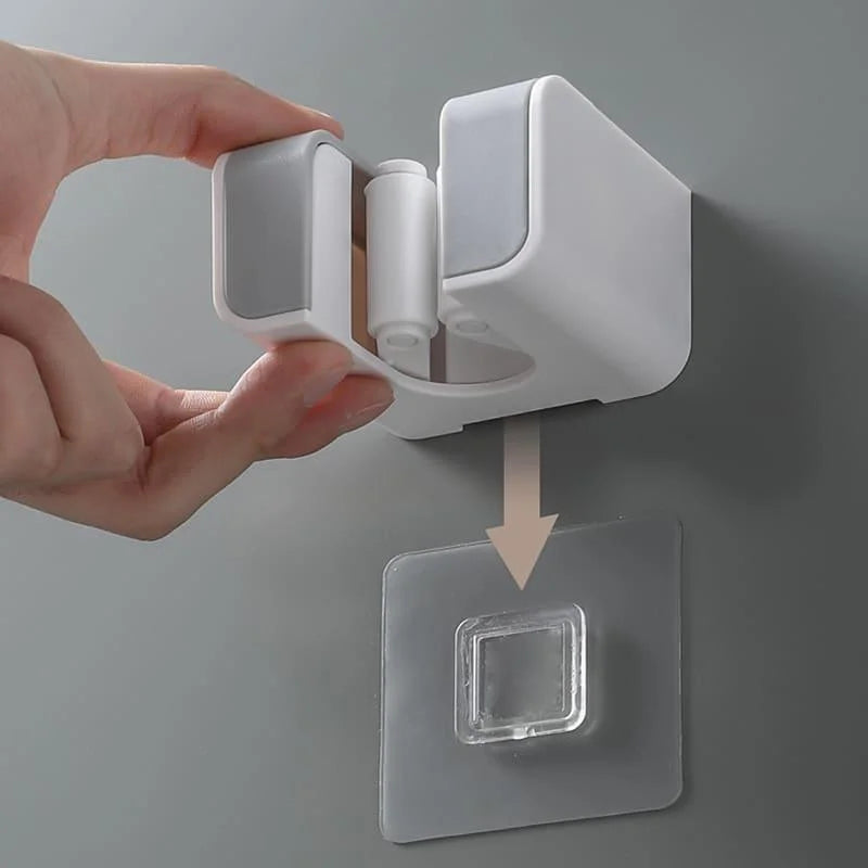 Suporte de Vassoura e Rodo com Adesivo de Parede Ajustável Offertaza