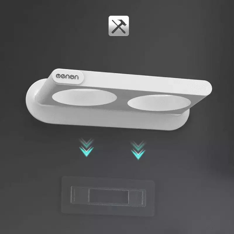 Suporte para Secador de Cabelo de Parede com Compartimentos Offertaza