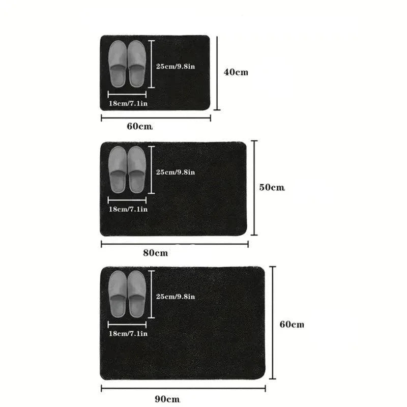 Tapete de Veludo Coral Antiderrapante Absorvente para Banho Offertaza