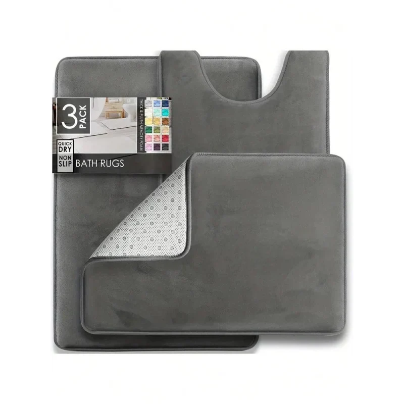 Tapete Antiderrapante de Veludo com Espuma para Banheiro Offertaza