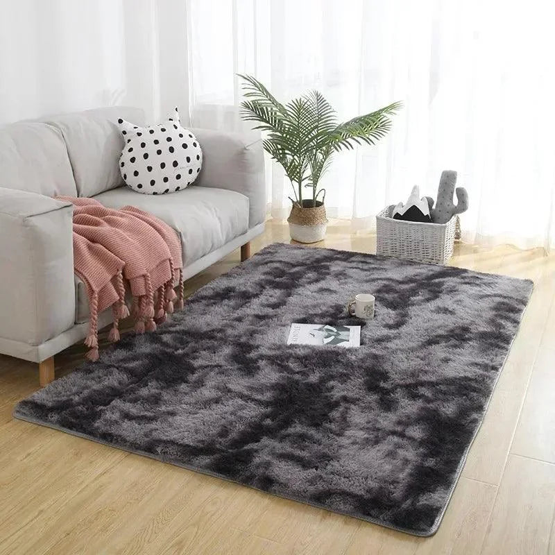 Tapete Felpudo Tie-Dye Retangular para Decoração Moderna Offertaza