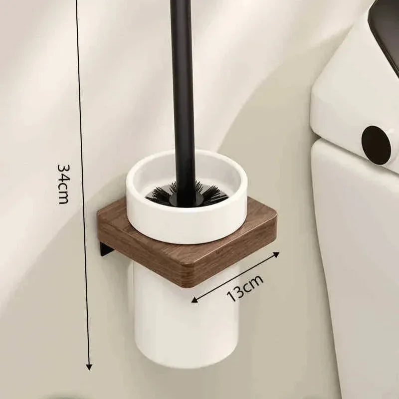 Toalheiro de Parede em Madeira Nogueira para Banheiro Offertaza