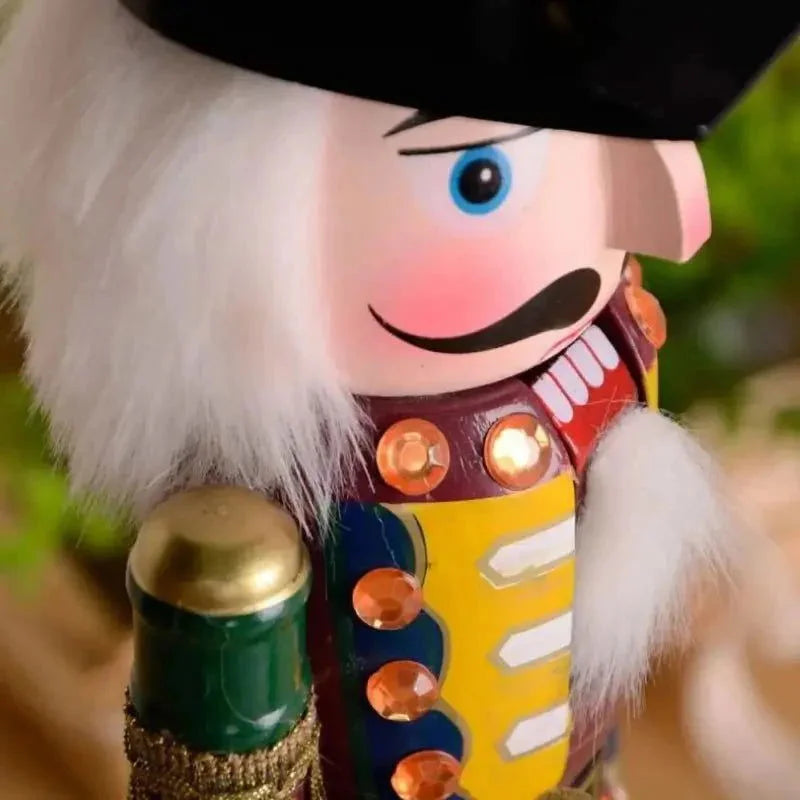 Quebra Nozes Soldado de Madeira 30cm para Decoração Natalina Offertaza