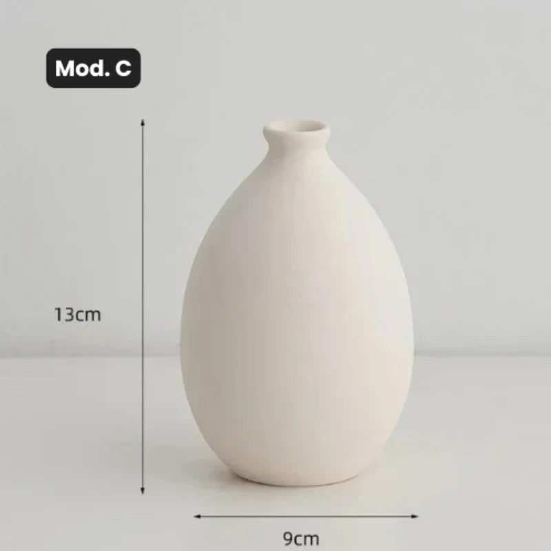 Vaso de Cerâmica para Arranjos Florais Design Moderno Offertaza