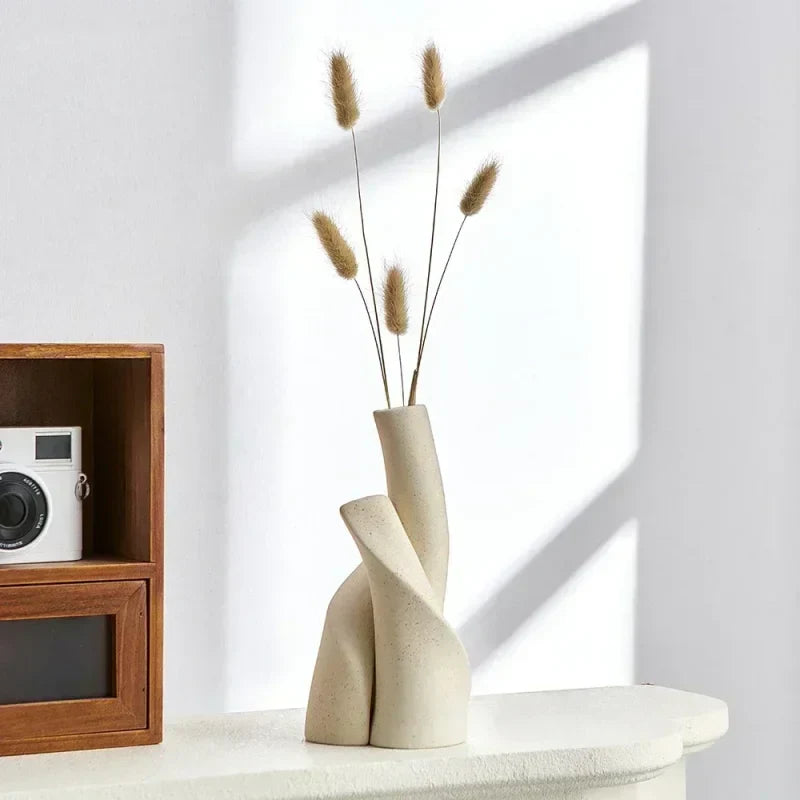 Vaso de Cerâmica Fosca Artesanal para Decoração Offertaza