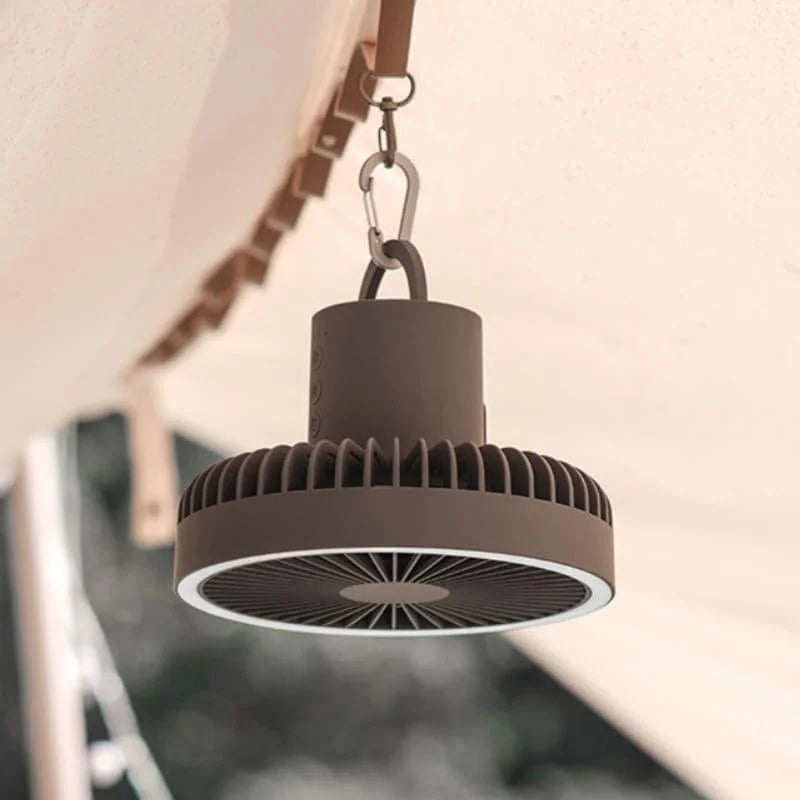 Ventilador Portátil Recarregável Preto com 3 Velocidades para Casa Offertaza